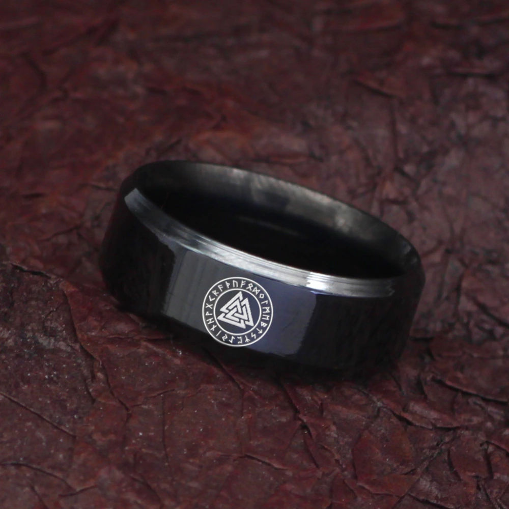 Hot Sale At AliExpress Man's Wholesale Vintage Viking Rune Domineering Men's Ring Trendy Ornament