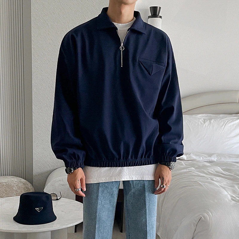 Solid Color Long Sleeve Pullover Coat