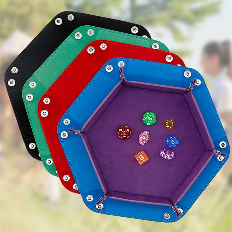 Hexagonal Velvet Cloth Dice Plate Can Be Folded