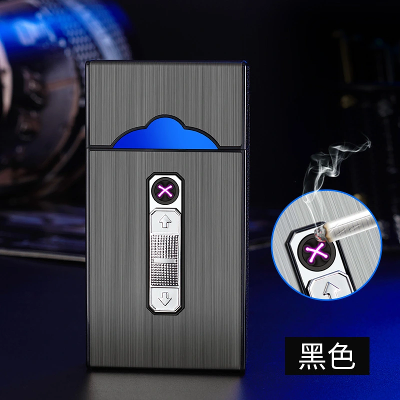 20 PCs Fine Counts Cigarette Case Multi-function Cigarette Case Cigarette Lighter Usb Pulse Arc Igniter