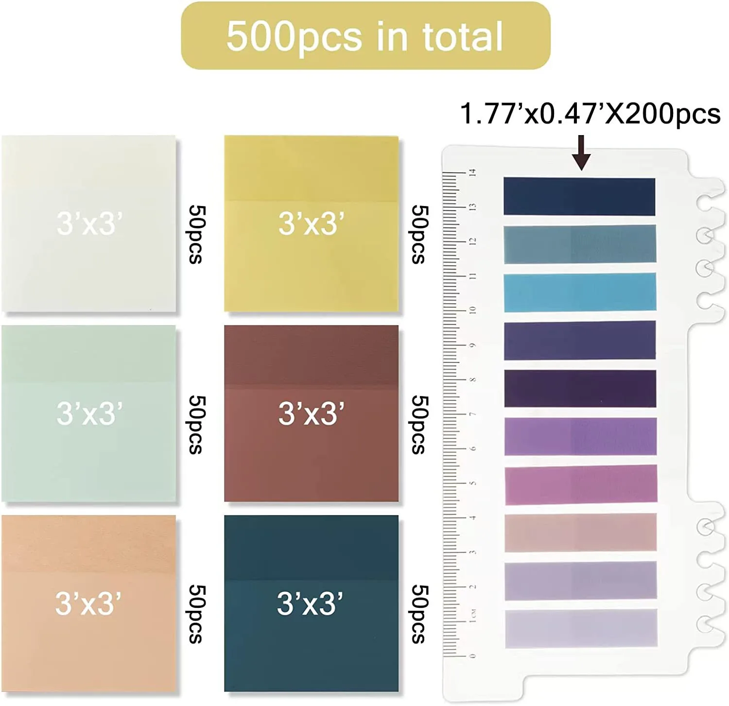 New Morandi 10-color Translucent Post-it Notes