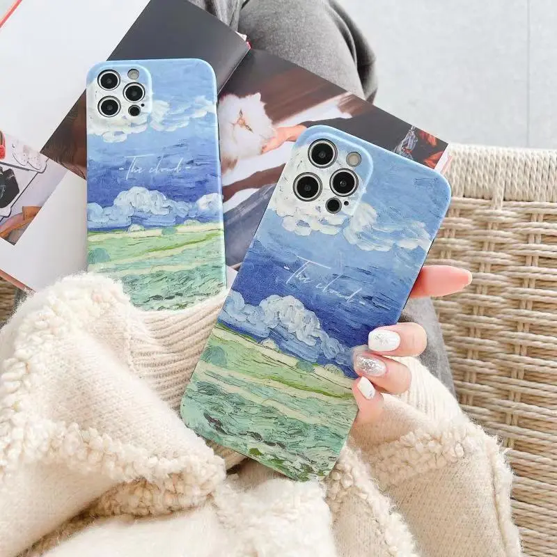 Home Fashion Minimalist Oil Painting Print Phone Case Protector