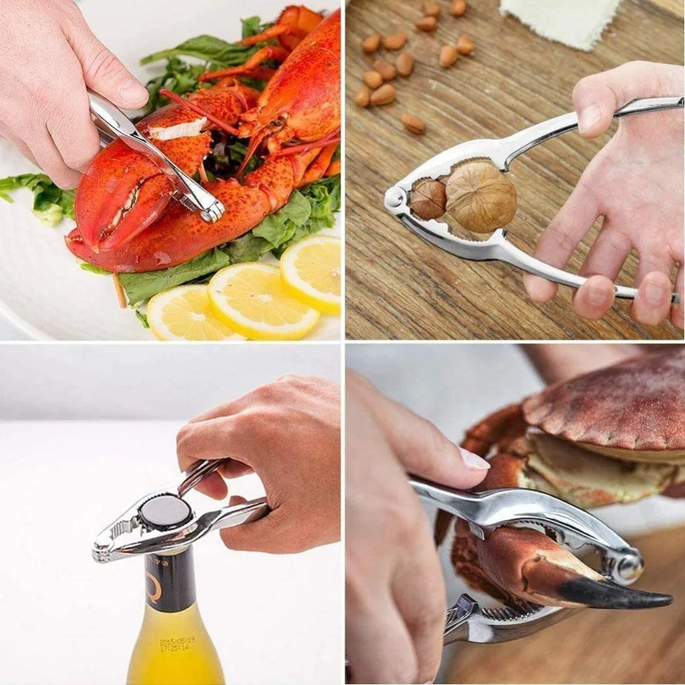 Crab Eating Tool Set Walnut Cracker Nut Pliers Zinc Alloy Clip