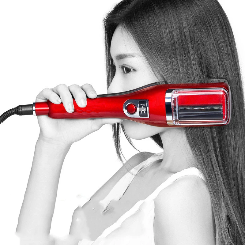 Electric Rechargeable Hair Straightening And Trimming Comb