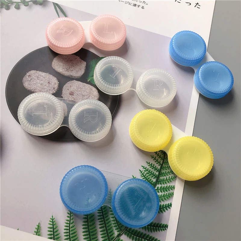 Cute Minimalist Portable Solid Color Contact Lens Case