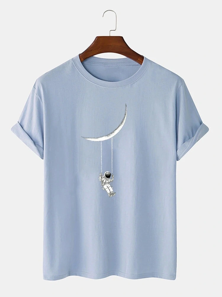 Printed Crew Neck Short Sleeve T-shirt
