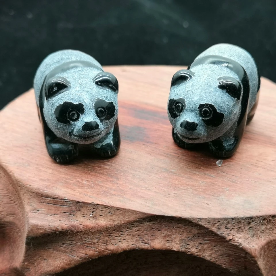 Obsidian Lovely Panda Ornaments