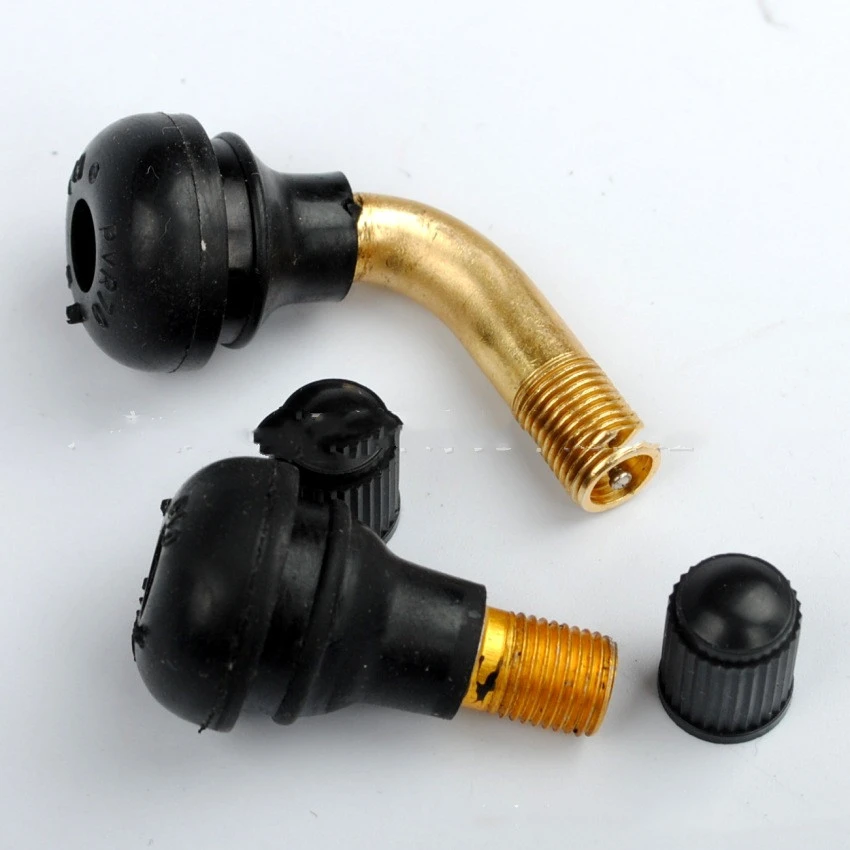 Vacuum Tire Valve Elbow Straight Head Motorcycle ATV Rubber Nozzle