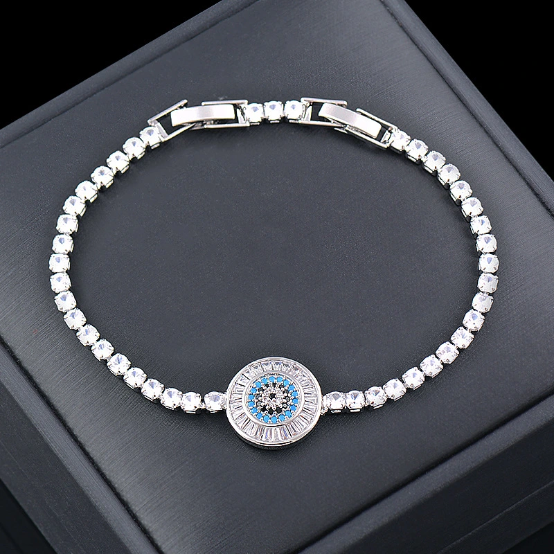 Fashion Light Luxury Zircon Blue Eye Bracelet