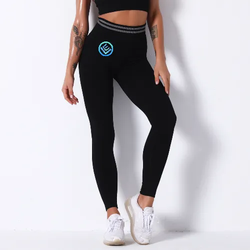 Leo Active High Waisted Seamless Knitted Peach Hip Yoga Pants