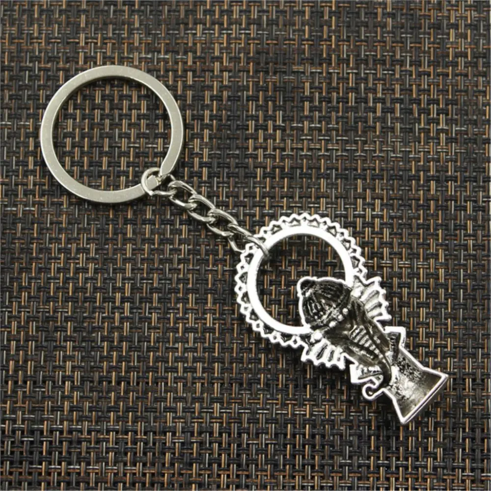 Metal Elephant Buddha Key Chain Jewelry Key Ring Pendant