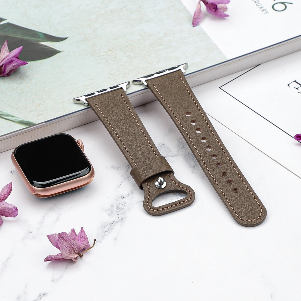 Watch Single Loop Shrinking Leather Strap