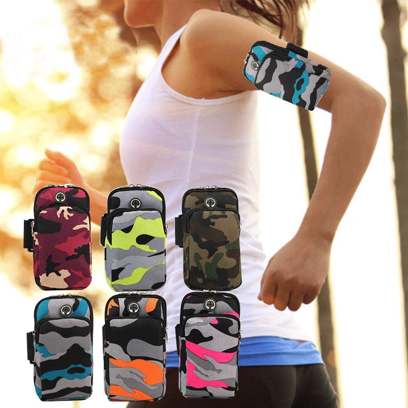 Running Sports Camouflage Mobile Phone Arm Water Repellent Wrist Bag