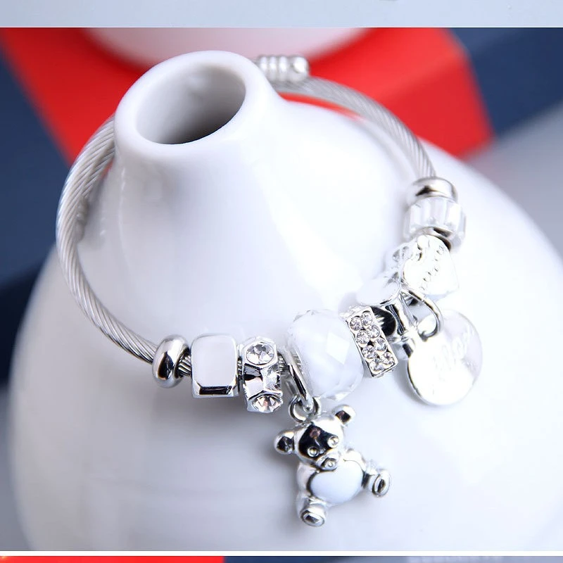 European And American Stainless Steel Bracelet Manual Beading