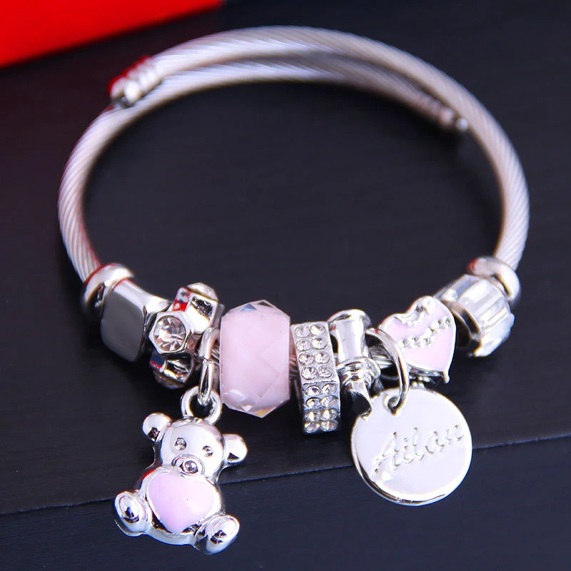 European And American Stainless Steel Bracelet Manual Beading