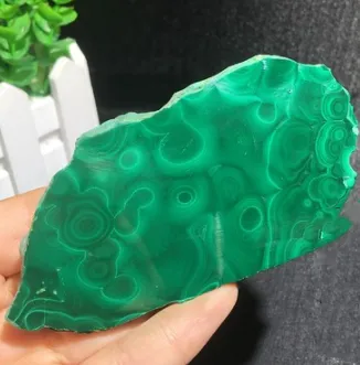 Natural Malachite Green Grinding Slice Mineral Specimen Ornamental Stone