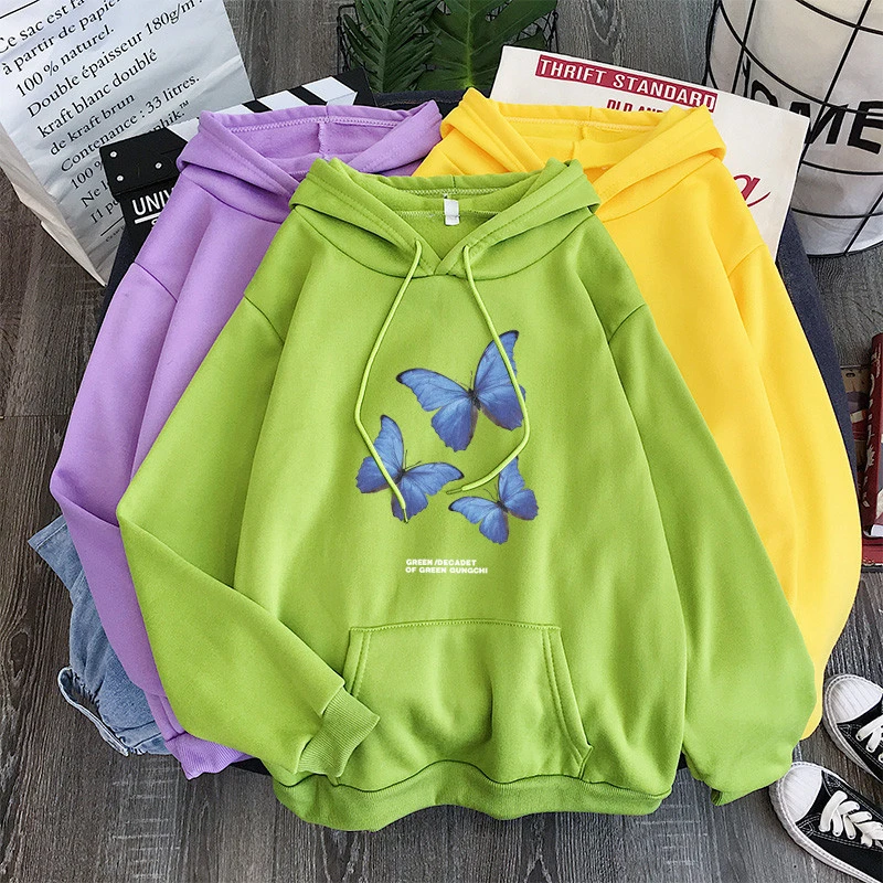 Men And Women Sweaters Plus Velvet Loose Hood