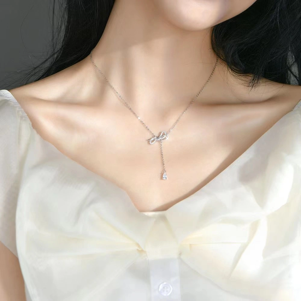 Premium Tassel Bow Collarbone Sweater Chain