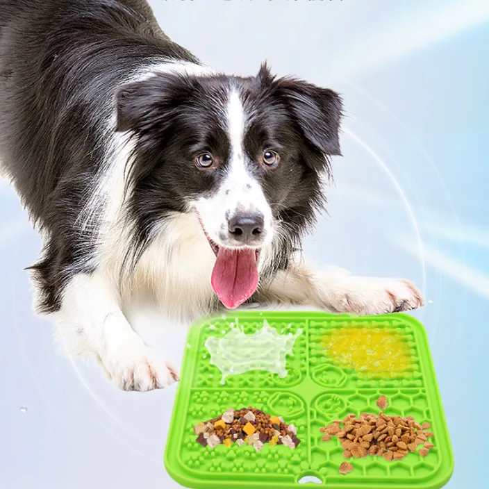 Silicone Pet Suction Cup Licking Pad Pet Placemat Silicone Licking Plate Pad