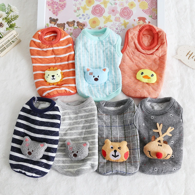 Fashion Plaid Animal Head Milk Dog Clothing