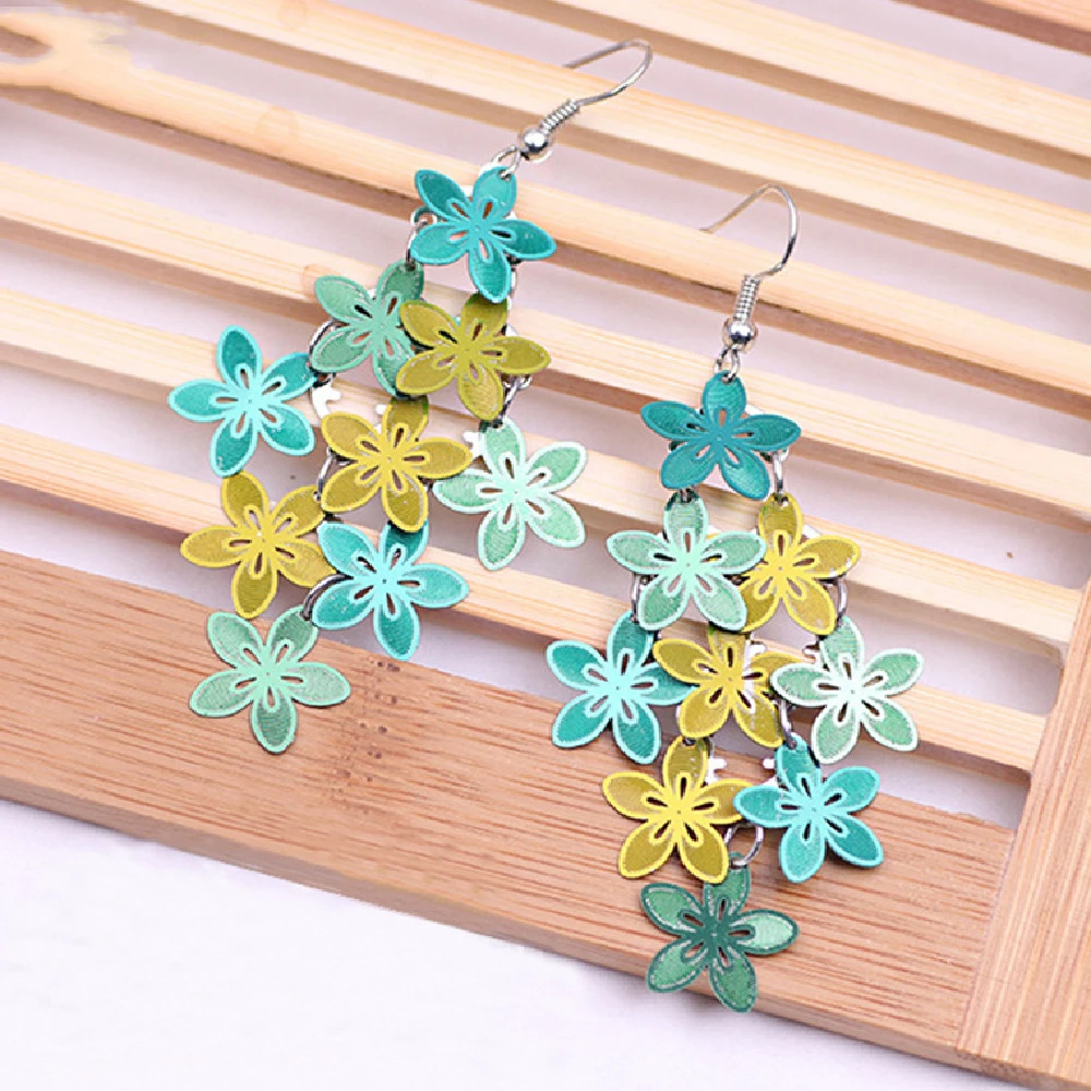 Fashion Flower Color Matching Earrings