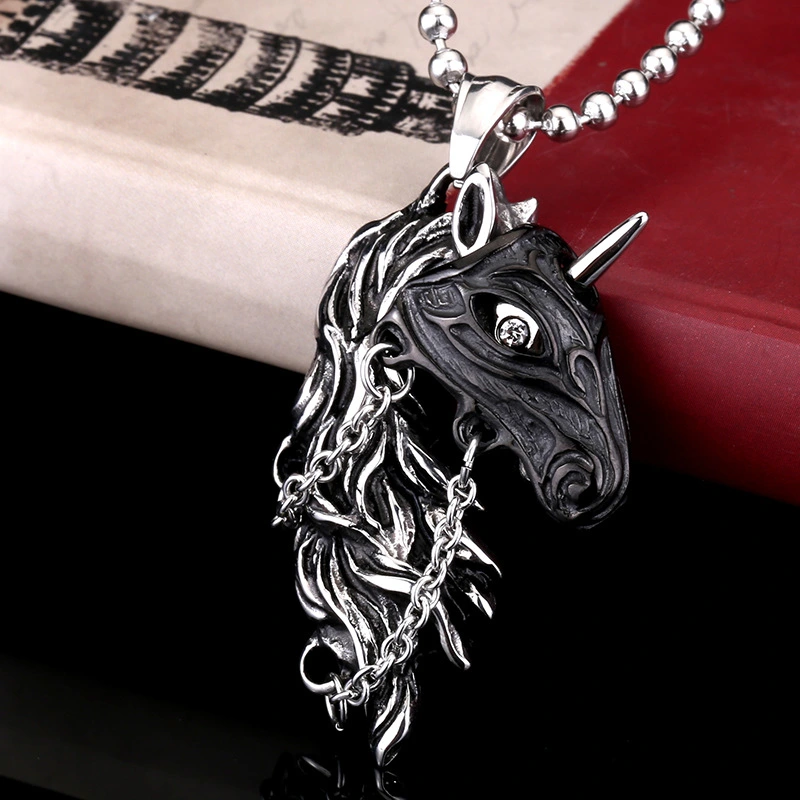 Titanium Steel Horse Year Zodiac Year Of Birth Accessories Chinese Zodiac Horse Necklace