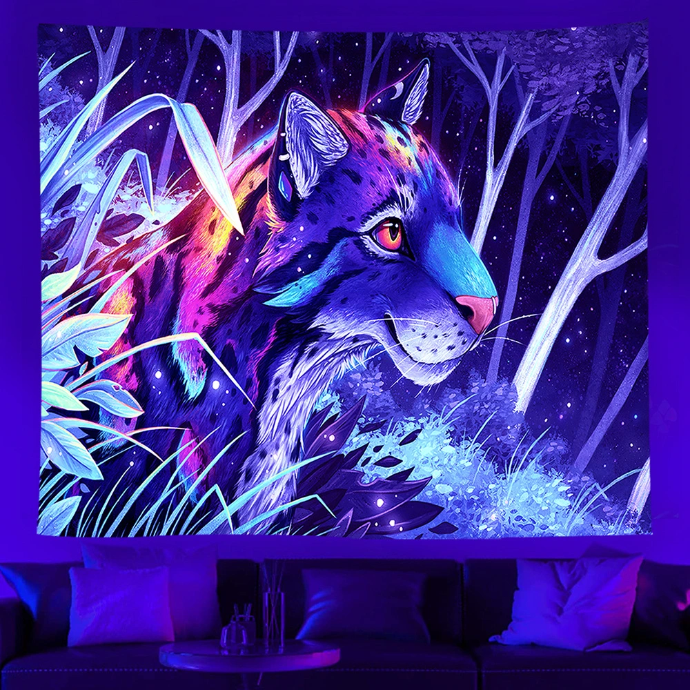 Luminous Psychedelic Tapestry Zinc Wall Tapestry Hanging Wall Background Cloth