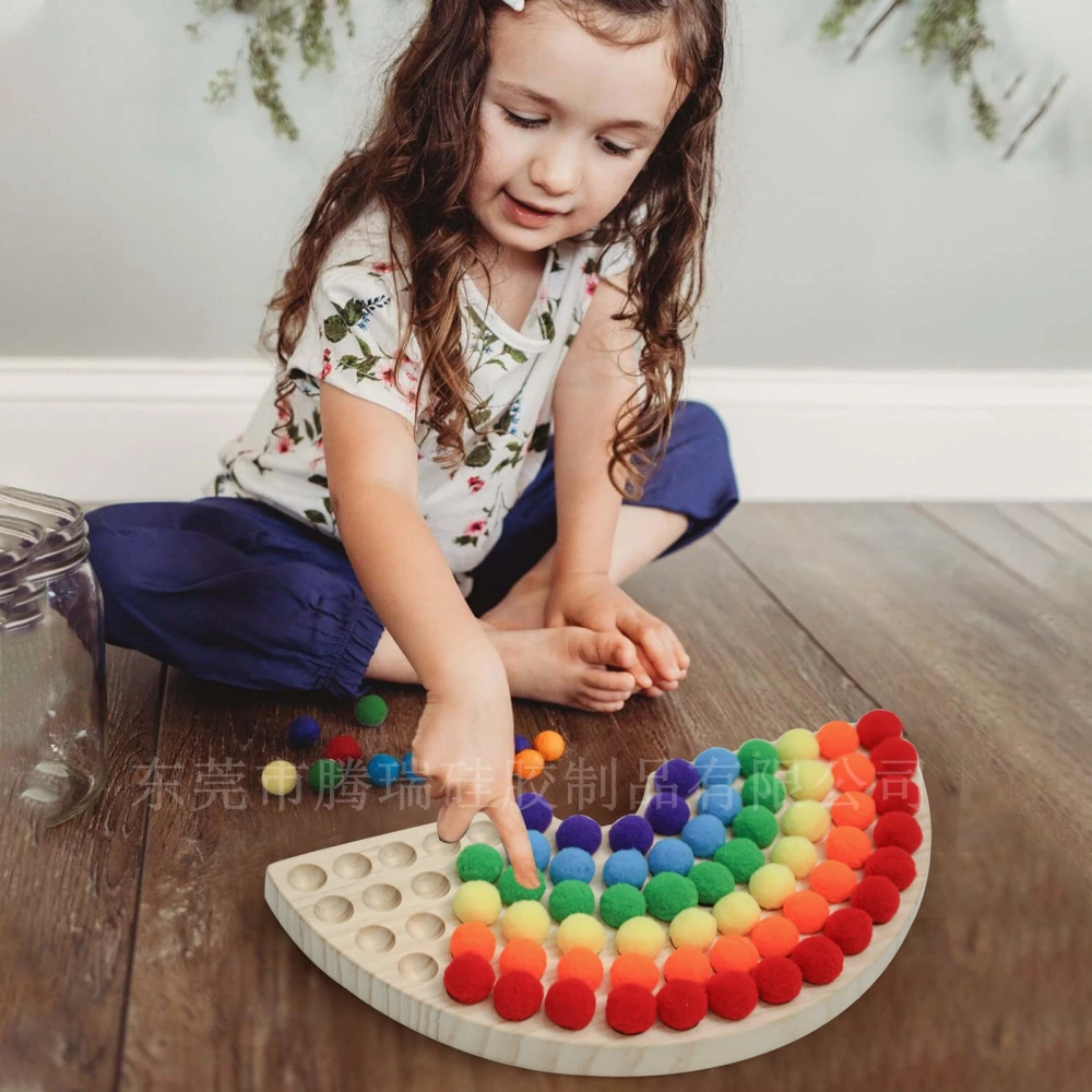 Rainbow Building Blocks Pinch Ball Toy For Children