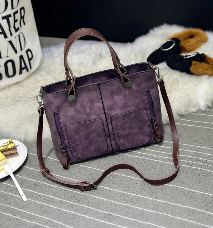 Retro Large-capacity Handbags Simple Crossbody Shoulder Bags For Women