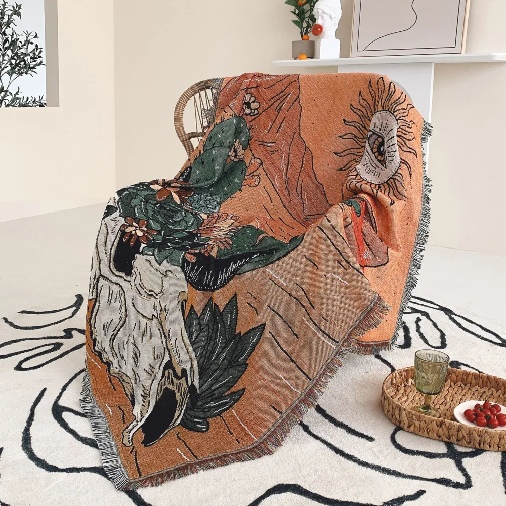 Multi-functional Thread Blanket Bohemian Nap