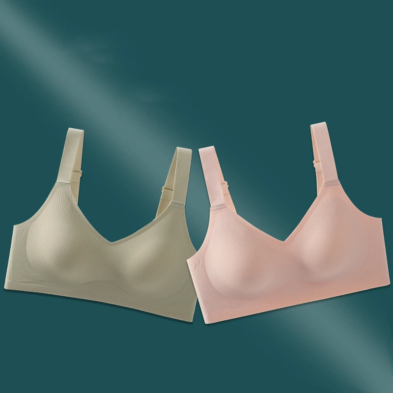 Small Breasts Lady's Thin Large Size Bra Comfortable Wireless Anti-sagging One Piece Seamless