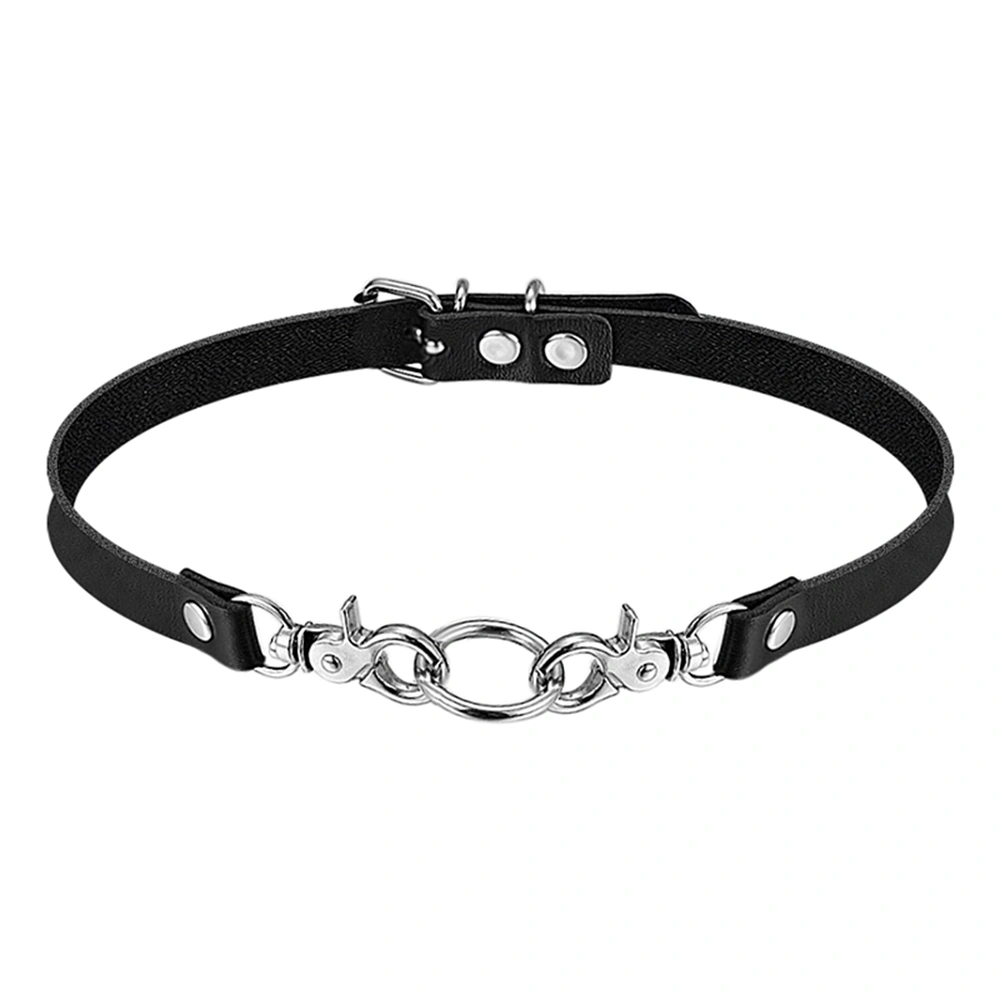 PU Leather Chain Buckle Collar Belt Buckle Necklace For Women