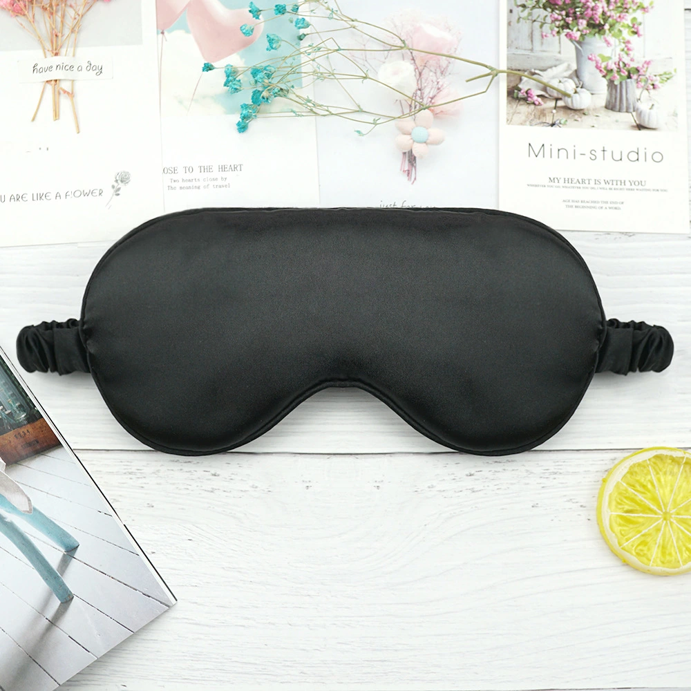 Pure Color Elastic Straps Breathable Blackout Silk Eye Mask