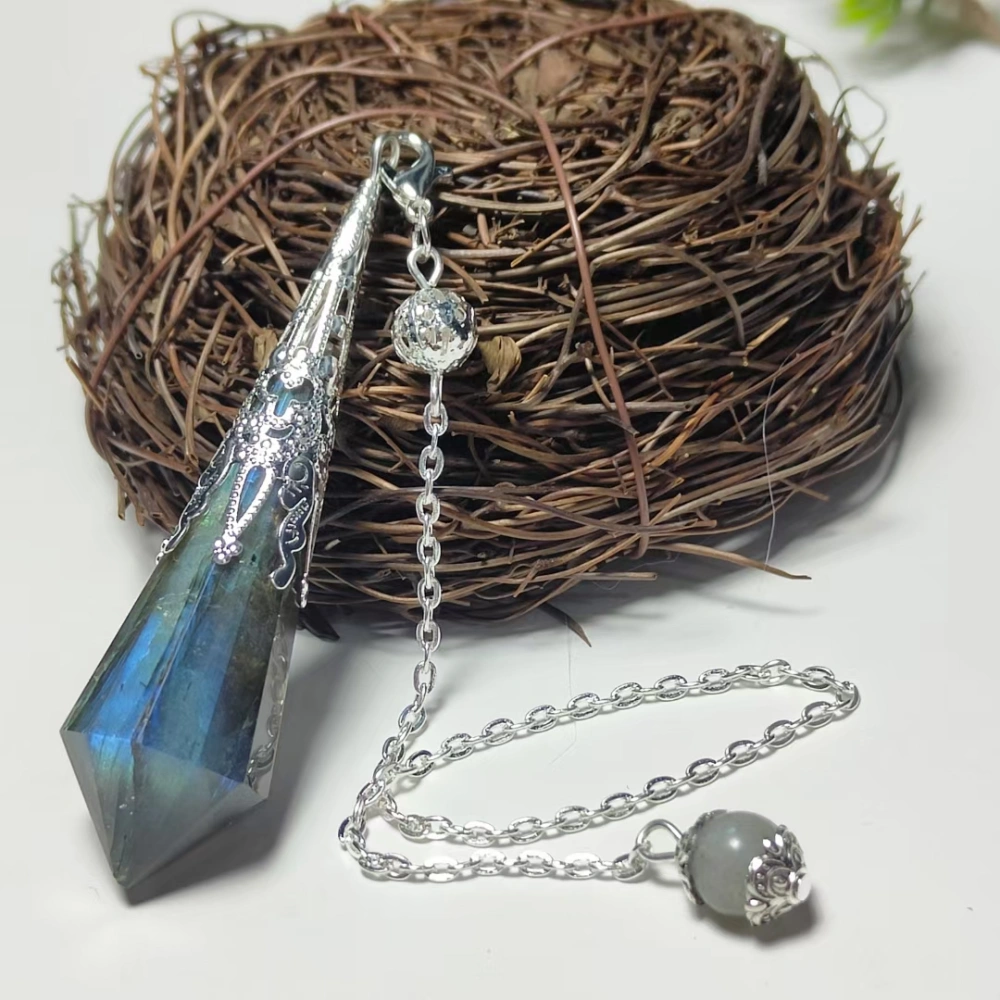 Natural Crystal Elongated Stone Spirit Pendulum Pendant Ornament