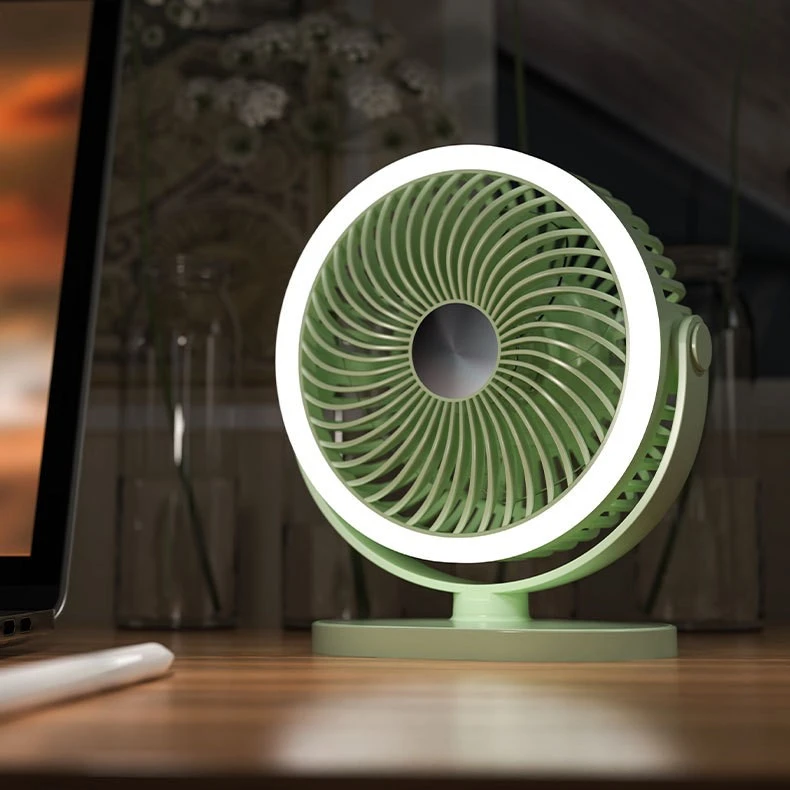 Desktop Outdoor Night Light Electric Fan Household