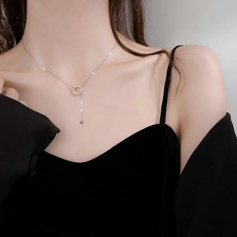 Women's New Geometric Ring Necklace