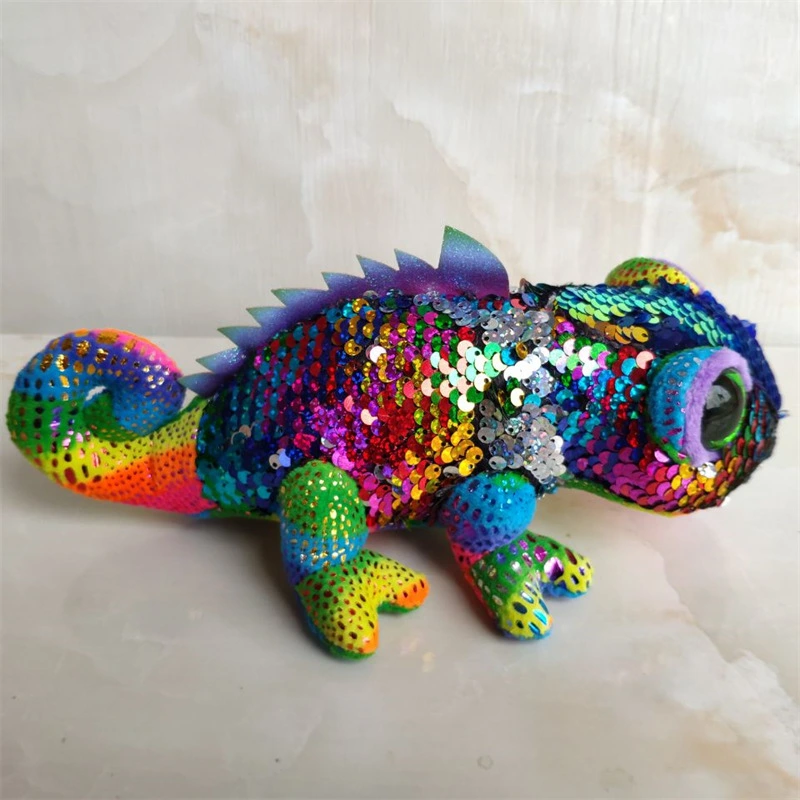 Big Eyes Sequins Chameleon Lizard Modeling Plush Toys