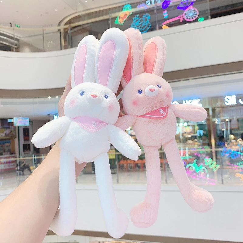 Plush Pull Ears Rabbit Stretch Doll Keychain