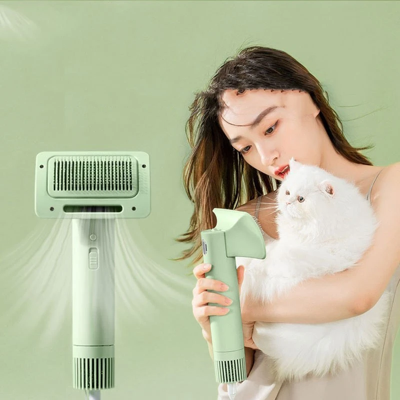 Cat Hair Dryer Drawing And Hair Blowing