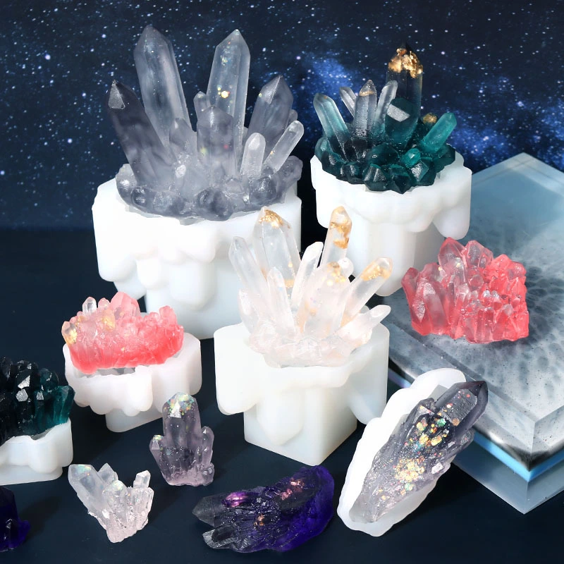 New Crystal Cluster Silica Gel Mold