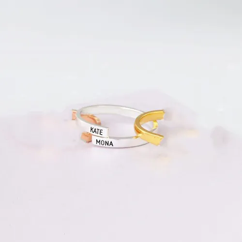 Double Name Ring