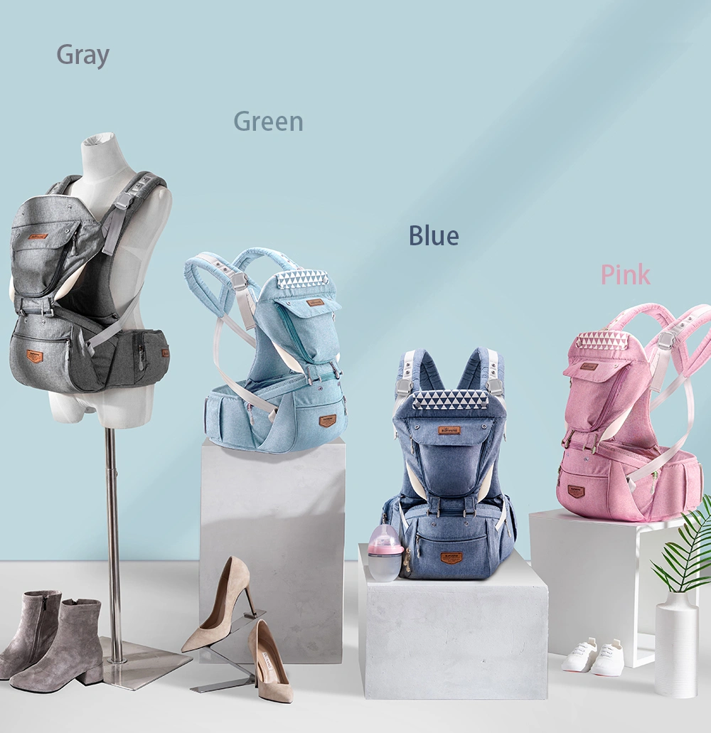 Ergonomic Baby Carrier Infant Baby Hipseat Waist Carrier Front Facing Ergonomic Kangaroo Sling for Baby Travel 0-36M