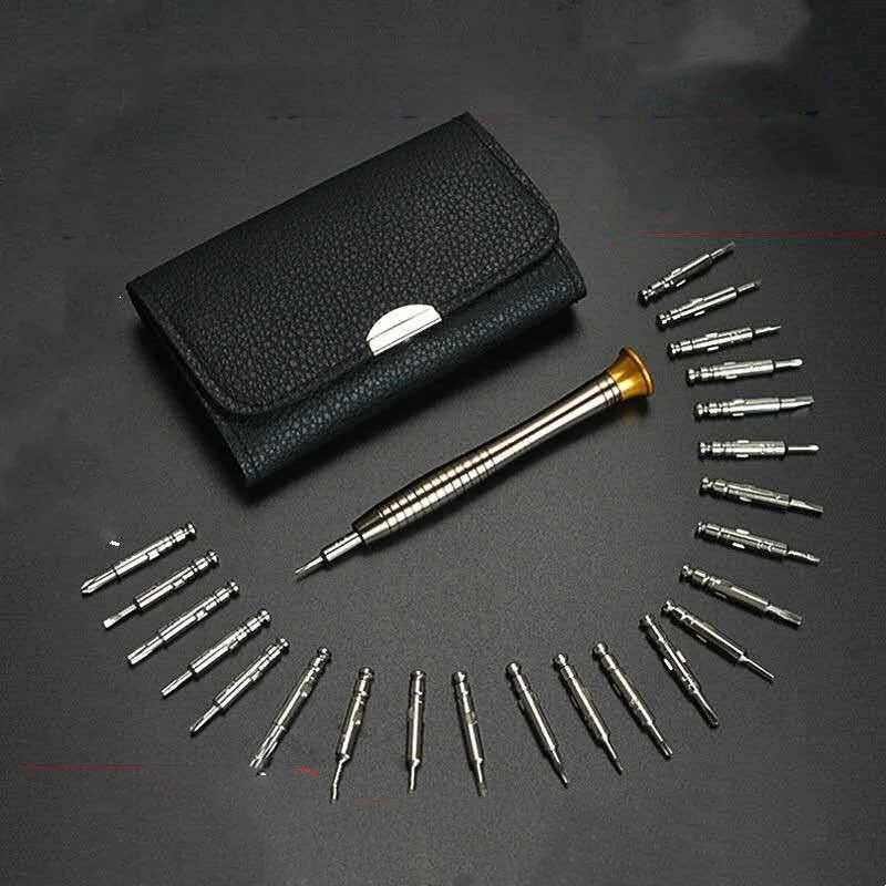 Leather Case Manual Screwdriver 25-in-1 Multifunctional Batch Head Combination Set