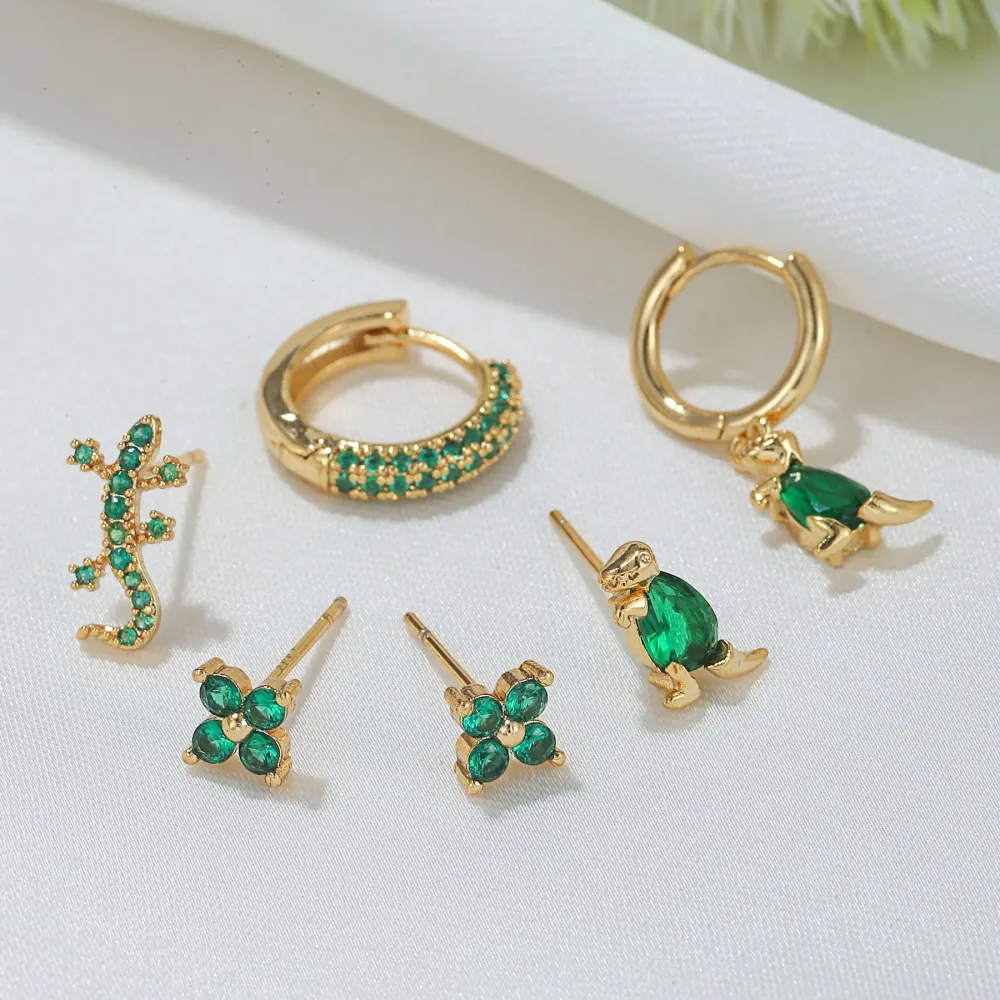 Fashion Micro Set Zircon Dinosaur Animal Jewelry