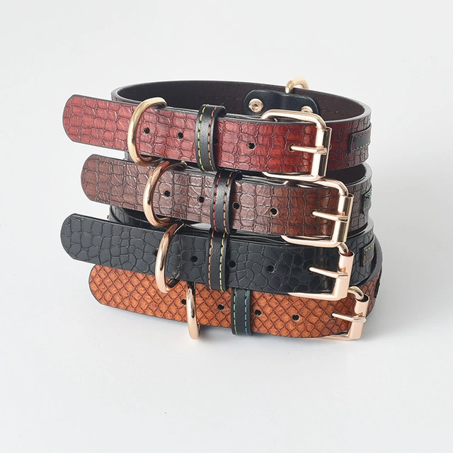 Home Fashion Simple Leather Pet Dog Collar