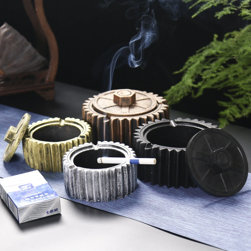 Household Ashtray With Cover Personality Gear