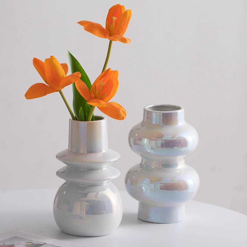 Pearl Plated Ceramic Vase Ornaments