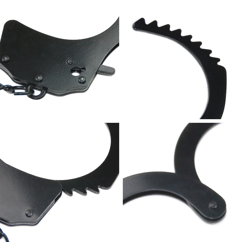 New Stainless Steel Black Handcuffs