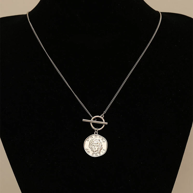 Women's Cool Gold Design Coin Necklace