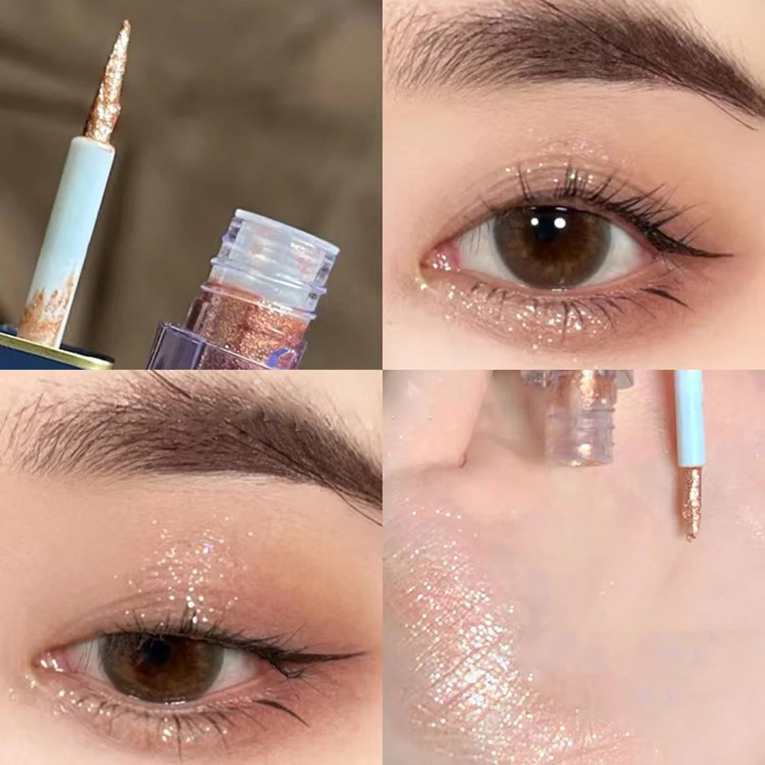 Fine Glitter Liquid Eyeshadow Pearl Highlighting Silhouette